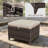 7-Person Outdoor Patio Conversation Rattan Seating Group With 2-In-1 Propane Fire Pit Table,2 Chairs，2 Ottoman and Beige Cushions-272932829