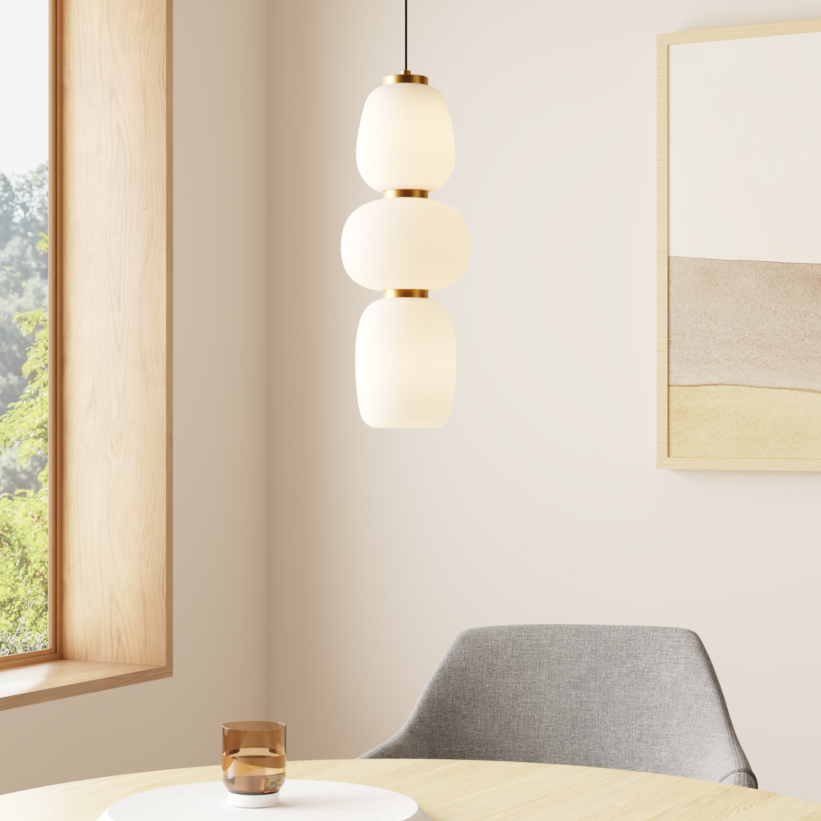 Kace 1 - Light Unique/Statement Geometric LED Pendant