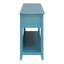 Console rectangulaire bleu sarcelle avec rangements intégrés : 2 tiroirs et une tablette inférieure. Construction en bois massif. Parfait pour une entrée. Pieds stables pour utilisation dans le salon.