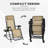 2 Pieces Outdoor Rocking Chairs, Foldable Reclining Zero Gravity Lounge Rocker With Pillow-706007455