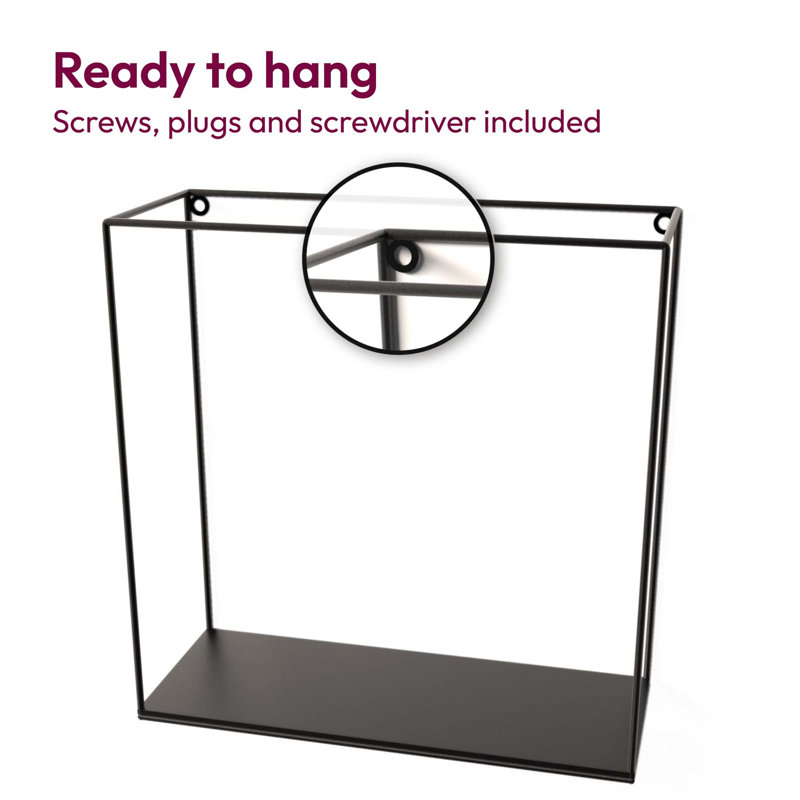 Chacra 3 Piece Square Metal Floating Shelf Set