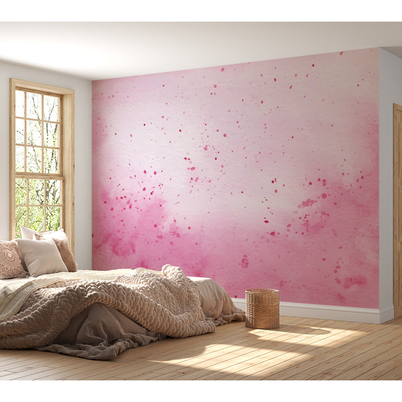 Papier peint de qualité supérieure - éclaboussure d'aquarelle mauve, L 108 po x l 150 po