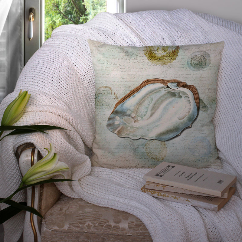 Coussin décoratif intérieur / extérieur Shells, H 14 po x l 14 po x P 4 po
