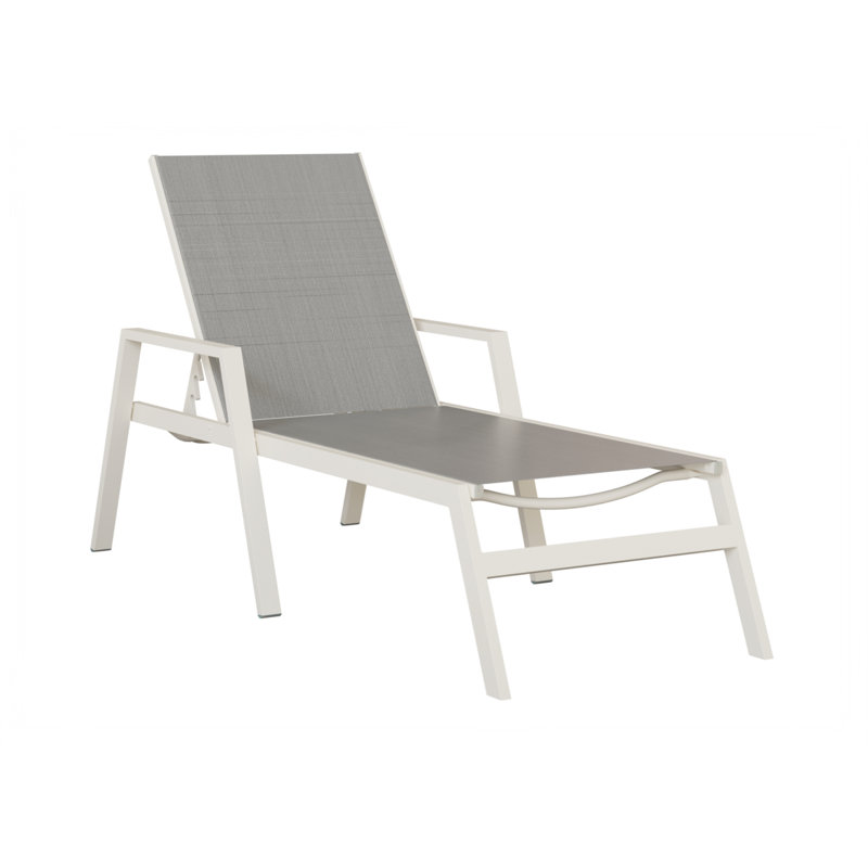 Méridienne Berlin Gardens Vida, Gris foncé, Matte White