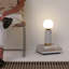 Lampe de chevet en marbre blanc et or 14,5 "Aspen avec port USB Aspen