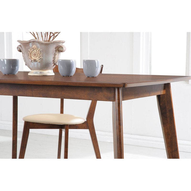 Off-White And Chestnut 5-Piece Dining Set