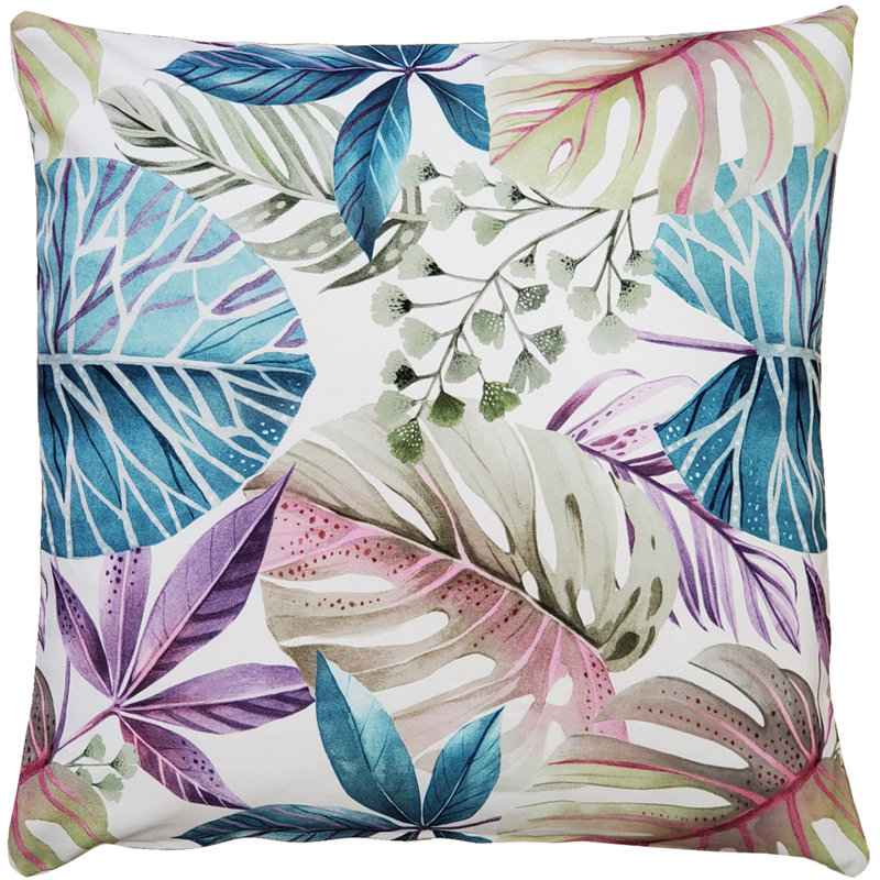 Floral Cotton Throw Pillow