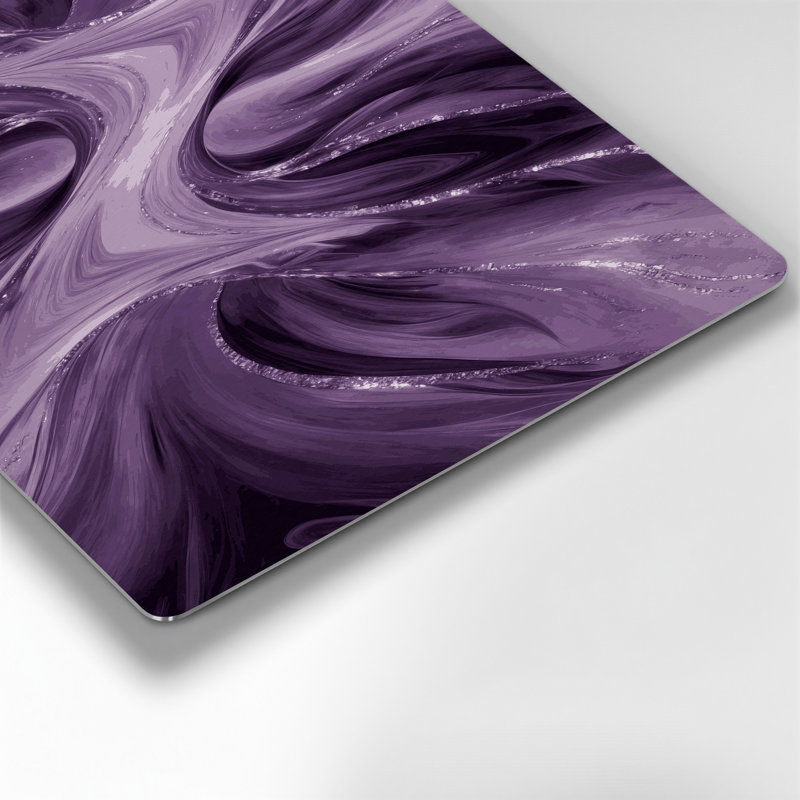 Abstract Landscape 66 Purple Metal Wall Art, 11" H x 14" W