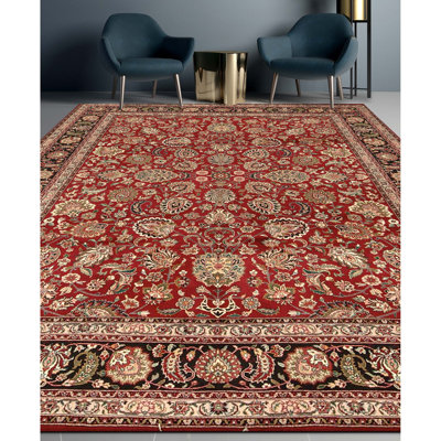 Tapis noir et vin de haute qualité noué à la main