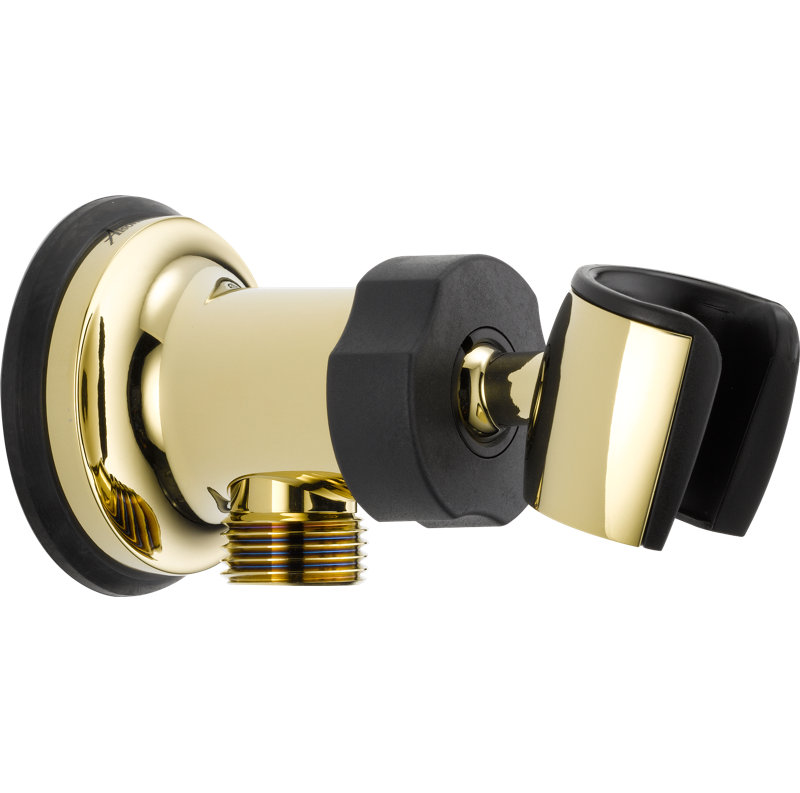 Universal Showering Components Wall Supply Elbow/Mount, Brilliance Polished Brass