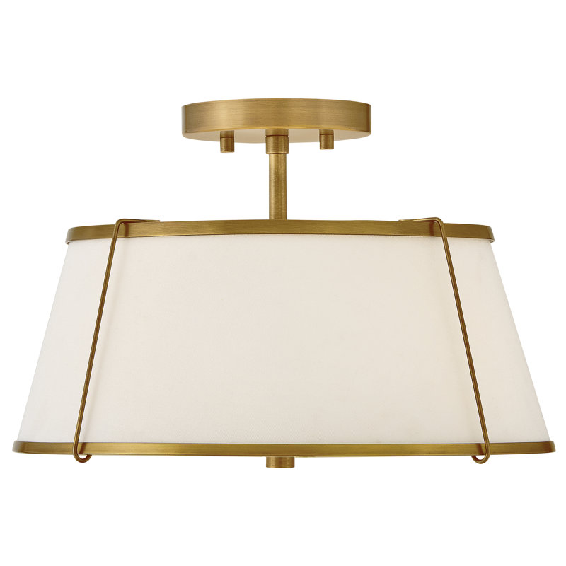 Hinkley Clarke Medium Semi-Flush Mount Ceiling Light, Gold