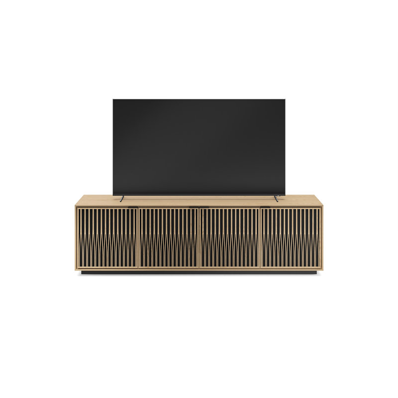 Elements - Cabinet with Rolling Plinth Base - Tune Door, Washed Oak