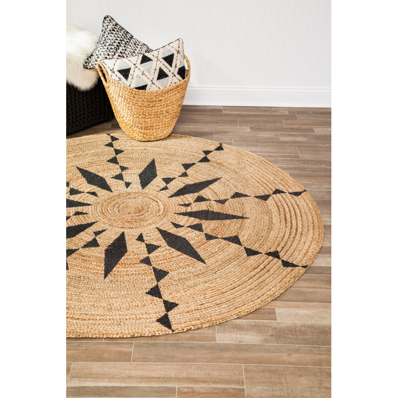 Zinia Flatweave Indoor Rug, Round 8'