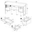 Bureau 4 tiroirs Azura