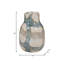 Grand vase moderne en verre marbré pour décoration de table - Élégant vase décoratif en forme de tourbillon pour salon et console - bleu et brun clair-1807145293