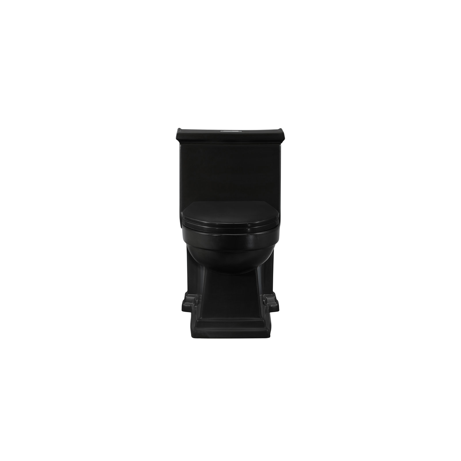 Voltaire One-Piece Elongated Toilet Dual-Flush 1.1/1.6 gpf, Top, Matte Black