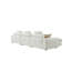 Canapé d'angle en boucle bouclé surdimensionné à assise profonde, 129,8 pouces, blanc, forme L moderne-1295584242