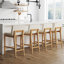 Tabouret de comptoir rembourré Exposed avec pieds en bois massif, ensemble de 4-1593326088-1593326195-1593326194