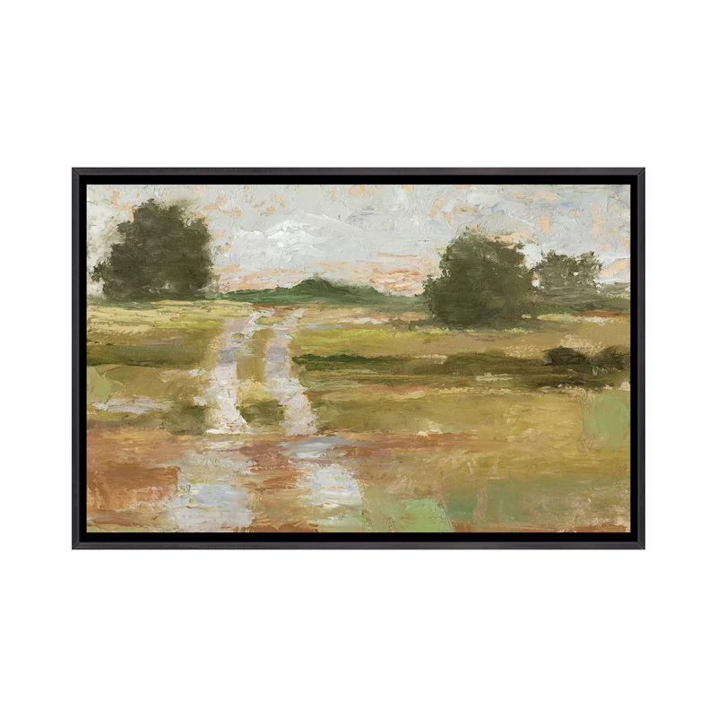 « Back Country Road II » par Ethan Harper, reproduction d’art, H 18 po x l 26 po x P 1,5 po, Encadrement noir décoloré
