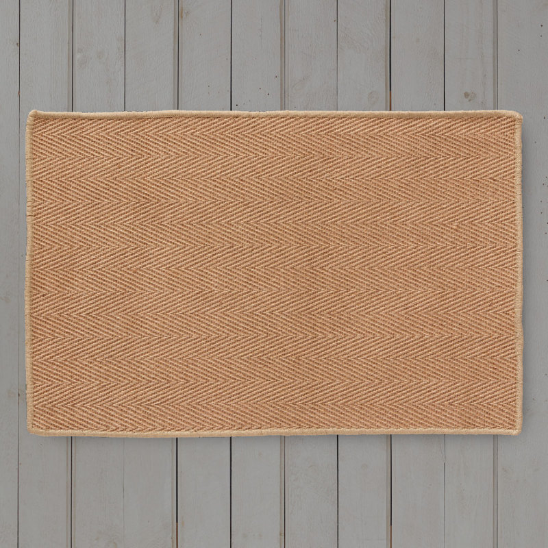 Herringbone Jute Rug, 22" W x 34" L