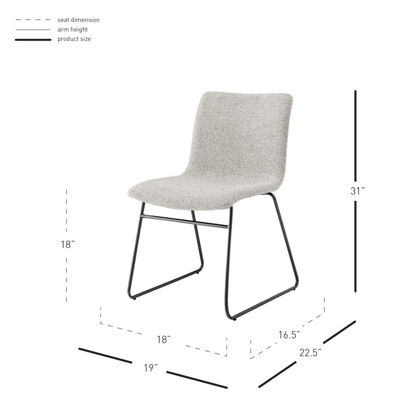Winnona 18'' H Upholstered Side Chair, Beige