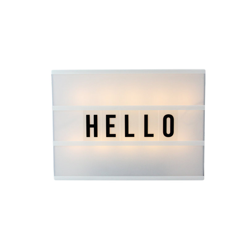 Boîte lumineuse à DEL 12 "à piles avec lettres et chiffres 12"