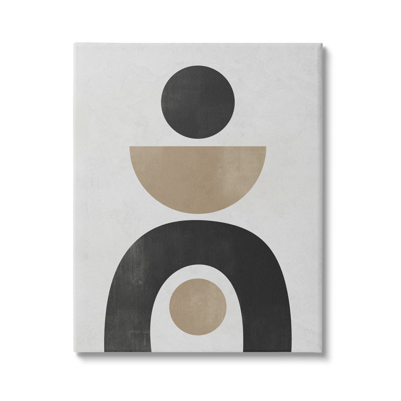Formes d'arche noires et beiges de Ros Ruseva, H 30 po x l 24 po x P 1,5 po