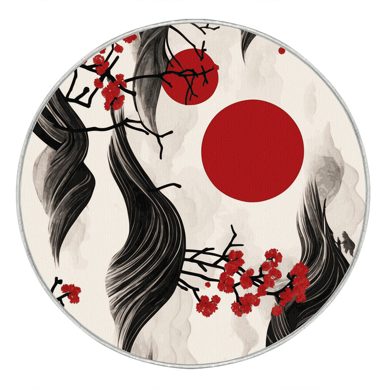 Serene Sakura Rug, Round 7'