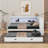 Full Size Wood Daybed With Shelves, LED And Trundle-21673911