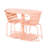 Coral Bistro Furniture - Iron Construction Elegant Garden Table Made For Outdoor