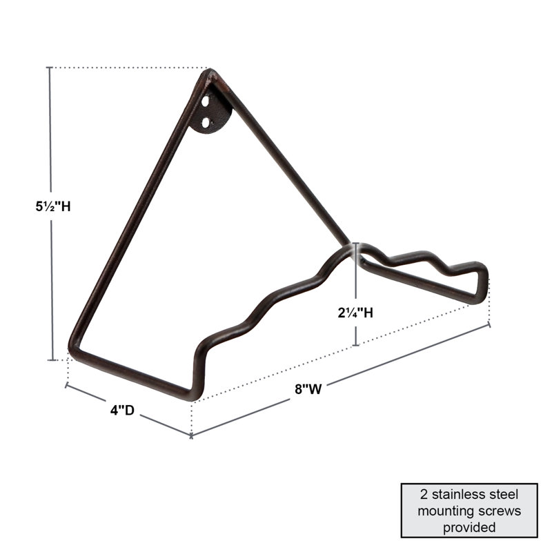 Metal Bracket Shelf, 5.5" H x 8" W x 4" D