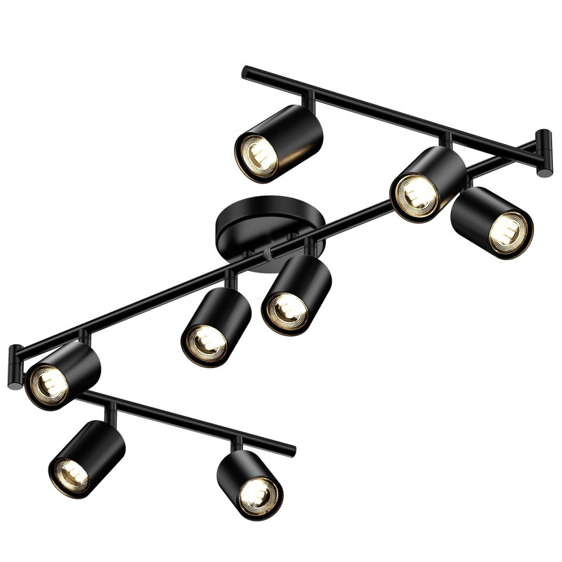 Track Lighting Fixtures Ceiling, 8 Light Track Light Kit,Included 8 LED GU10 Bulb