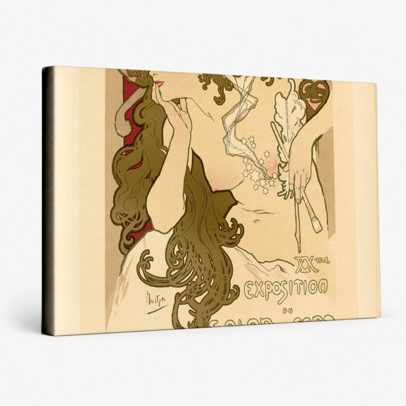 Salon des Cent - 1896, affiche d'art nouveau - art mural sur toile, 11" H x 14" W