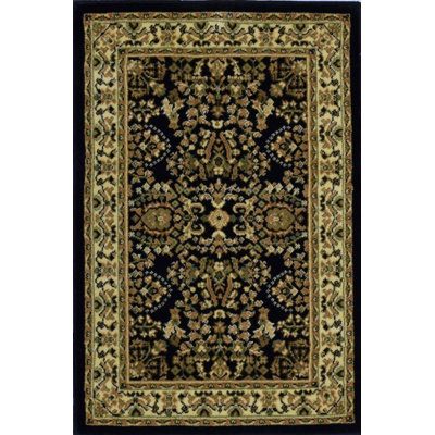 Tapis oriental noir doré Gloucester