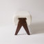 Banc ergonomique moderne Velvetrest en chenille et bois massif-135819461