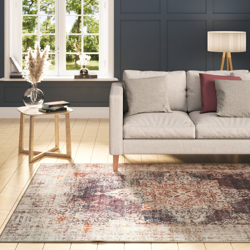 Vintage Look Cotton Flatweave Area Rug, 60cm x 240cm