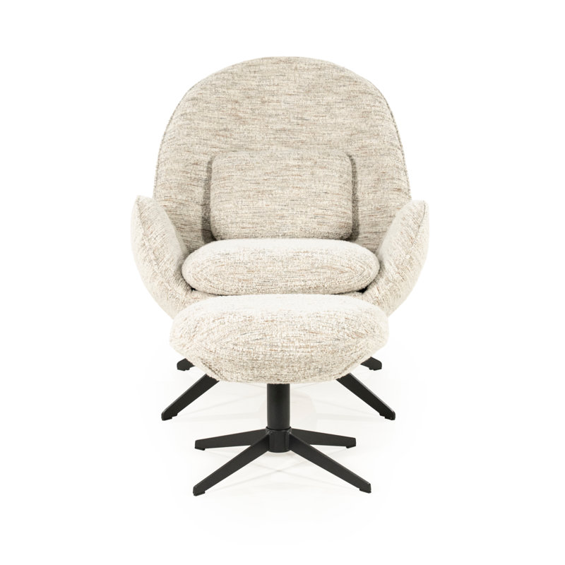 Ryan Swivel Lounge Chair, Beige
