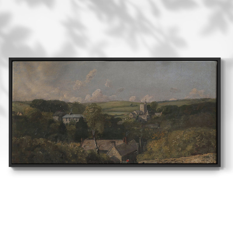 Série paysage - DCCXL - Toile tendue avec châssis tendue, prête à être accrochée, Noir, H 17 po x l 33 po