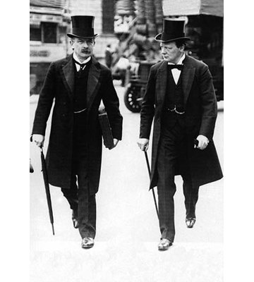 " Lloyd George With Churchill, London "