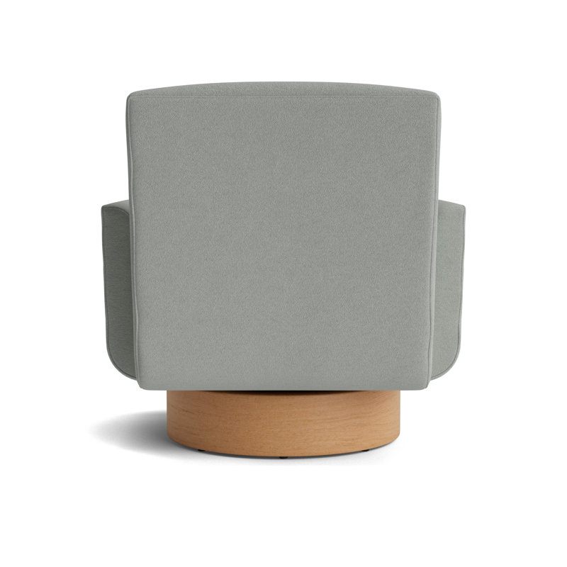 Supernova Full Swivel Chair, Performance Boucle - Mineral Green, Natural