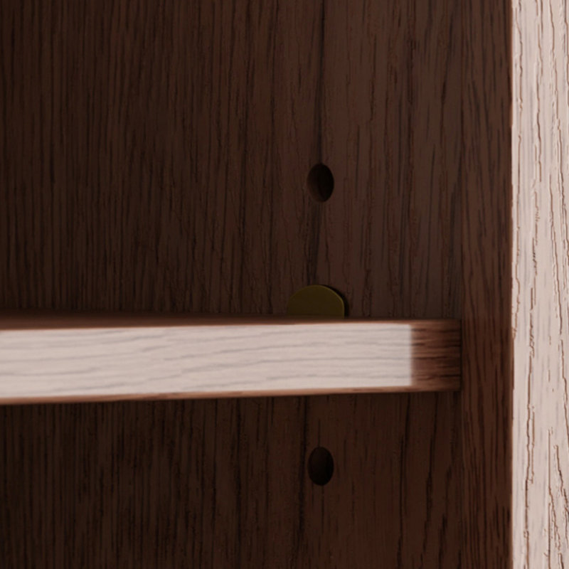 Bibliothèque rotative en bois massif, Brun