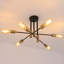 Lustre spoutnik noir 6 lumières