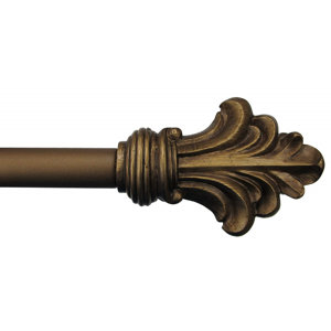 Popovich Leaf Single Curtain Rod