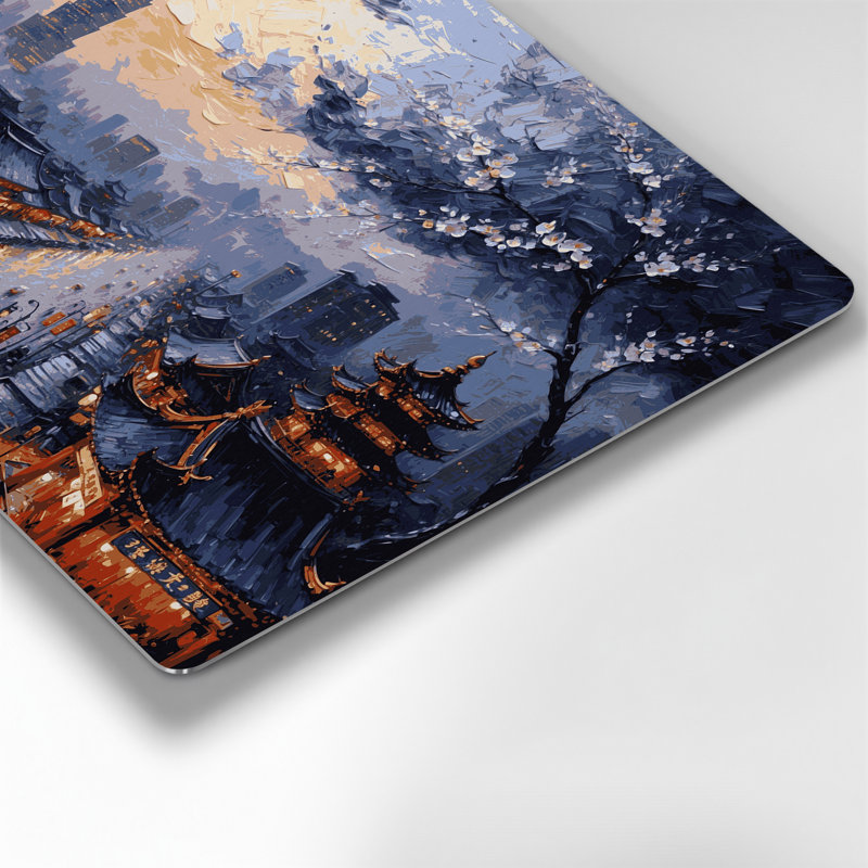 Art mural mauve en villes, Taipei, Taïwan, H 132 po x l 168 po x P 0,05 po
