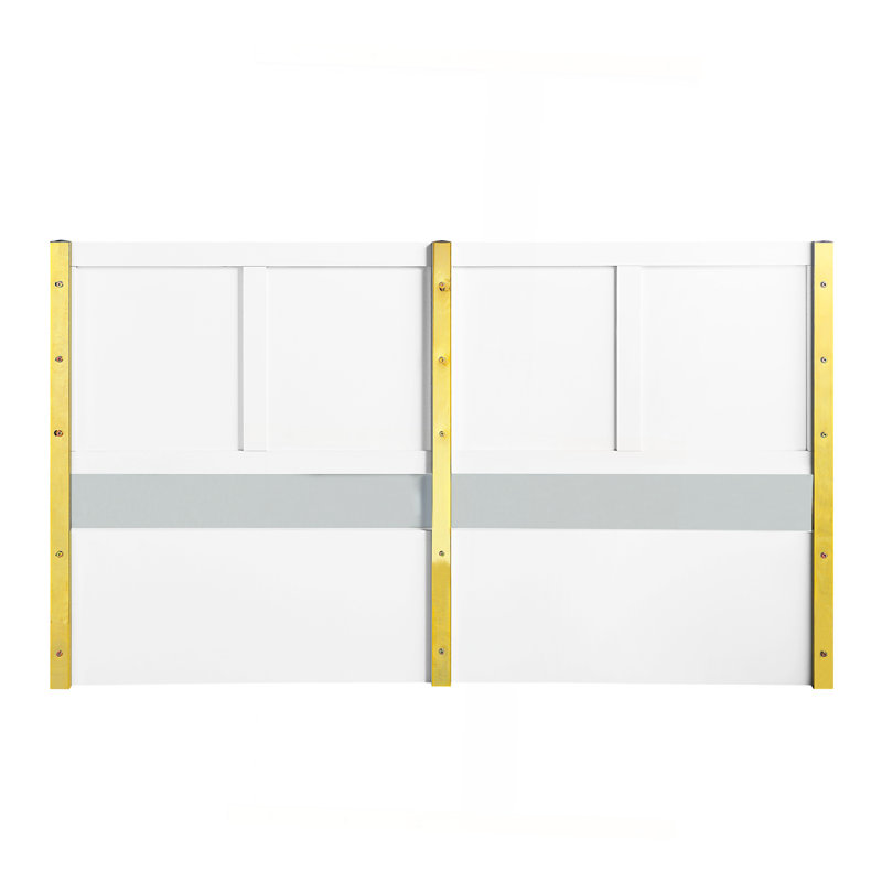 White High Gloss Finish Bed, King