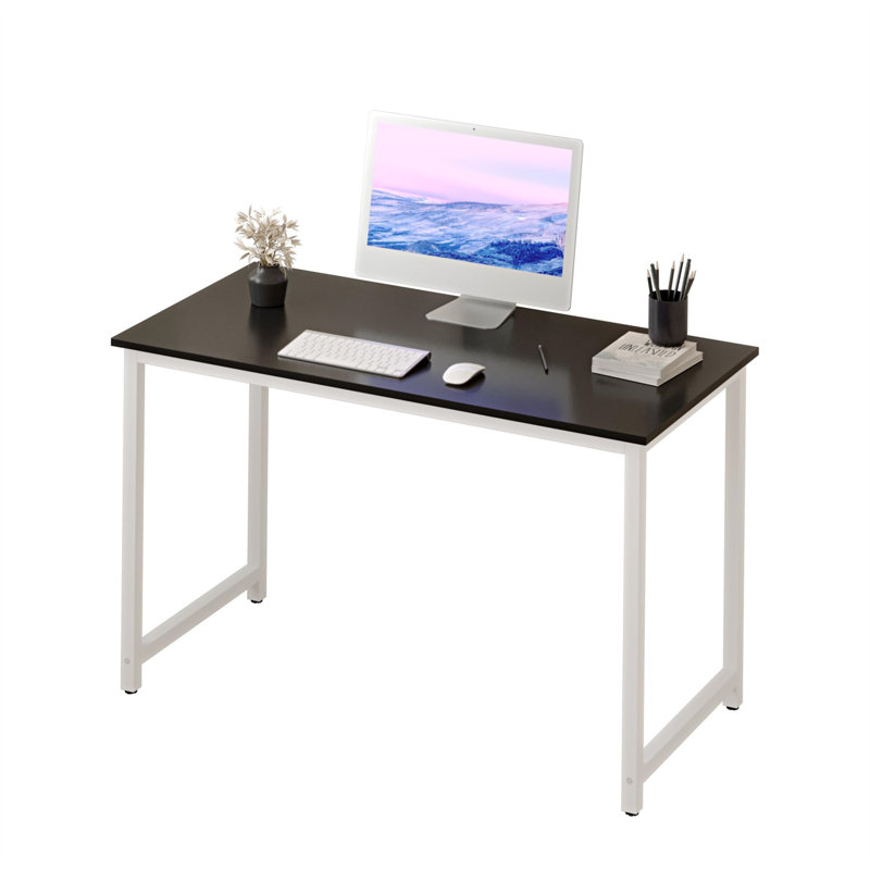 Siovhan Metal Base Writing Desk, Black/White