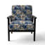 Chaise d'appoint florale Cobalt-6885435
