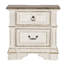 Ensemble de chambre à coucher avec lit-bateau tapissier, commode et miroir Exmouth-894980781