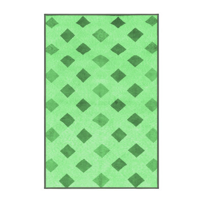 Tapis à motif abstrait vert émeraude 807