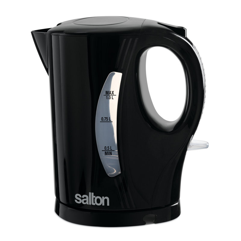 Salton 1 Qt. Cordless Electric Tea Kettle, Black